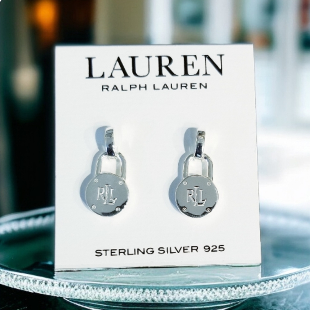 ❌️SOLD❌️ Ralph Lauren Sterling Silver 925 Padlock Drop Earrings